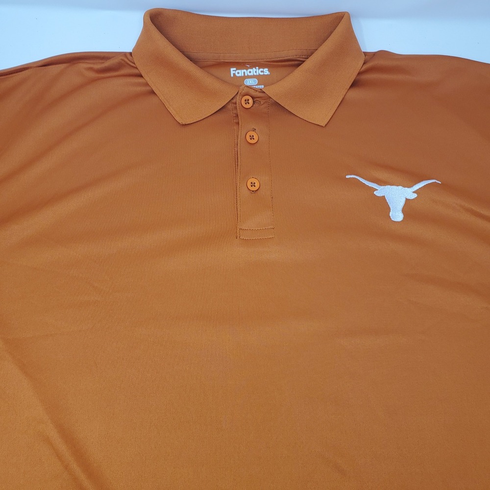 Texas Longhorns Polo Mens 2XL Burnt Orange NCAA Football Fanatics